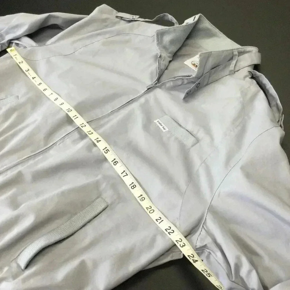 Vintage 1990s Trader Bay Mens Size XL Tall Bomber Jacket Blue Gray Pockets - Picture 7 of 10